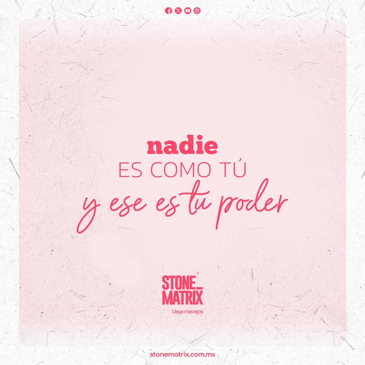 StoneMatrixMx's tweet photo. Tu esencia, tu historia y tu forma de ver la vida son lo que te hacen único. 💥👷👍
#StoneMatrix #LlegaMasLejos #SéTú #MotivaciónDiaria #ActitudGanadora #PoderPersonal #Inspiración https://t.co/Tm7JlCEwhQ