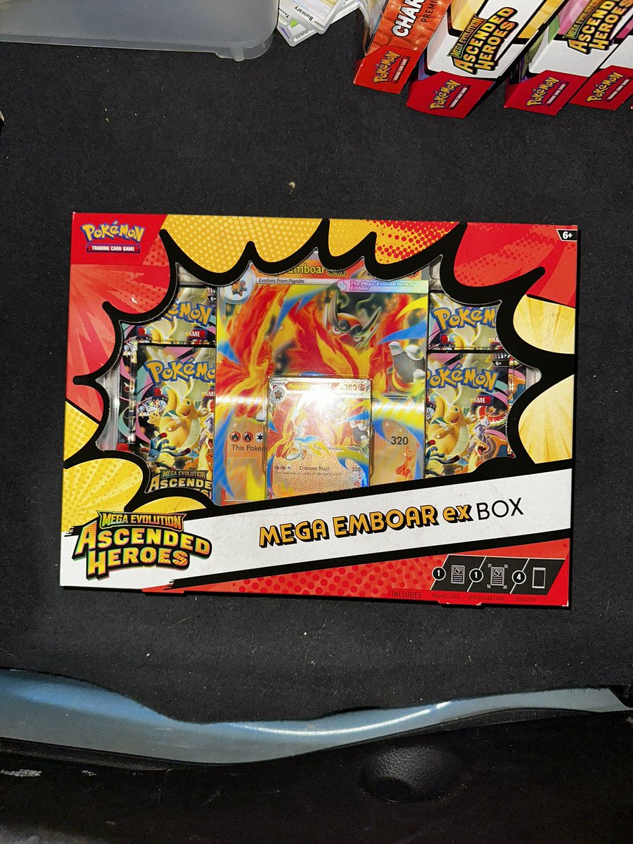 _BluCards's tweet photo. Kids ripped an AH Mega Emboar Ex box tonight 💥

Did they cook or get cooked? 👀

#tcgcommunity #pokemoncards #TradingCards #pokemom https://t.co/bSyvAb7cUJ