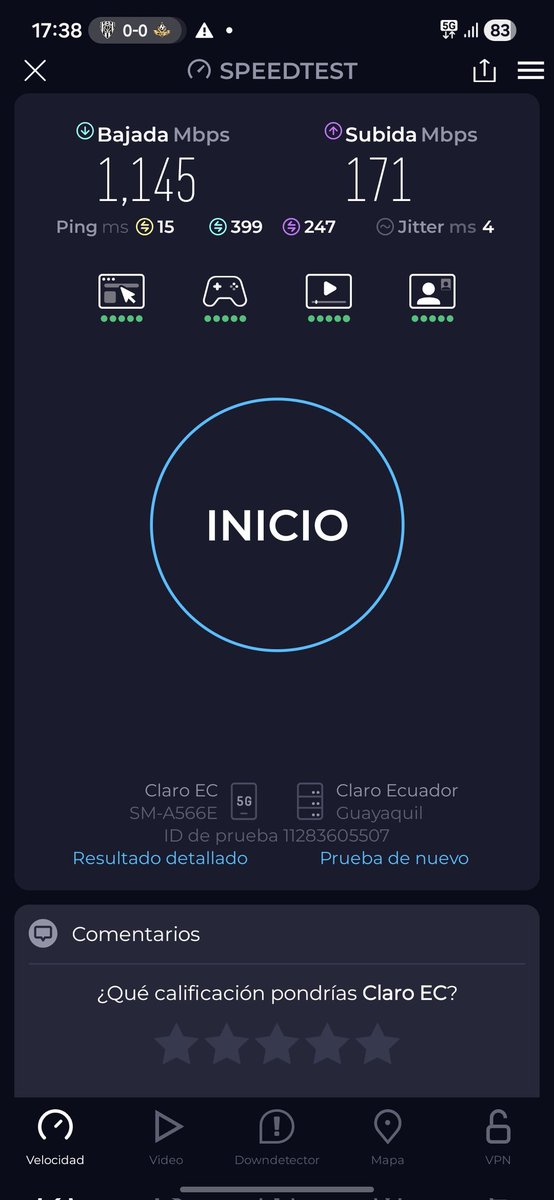 CarlosGarzonC's tweet photo. @victorbayas @robertLoarte @ClaroEcua No, de hecho Claro es superior, CNT tiene su red 5G solo para pospago, Claro la tiene para todos en general y aún así se alcanzas esas velocidades. https://t.co/9CaSgAhBjc