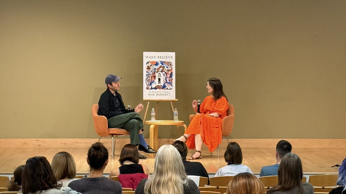 EmmoMarx's tweet photo. Mac Barnett, National Ambassador for Young People’s Literature, spoke at my library last night. He was funny and kind and spoke about children’s literature with such reverence… https://t.co/0WYXuY8NpQ