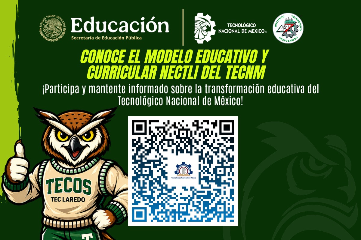 teclaredo's tweet photo. 📘✨ Conoce el Modelo Educativo y Curricular del TecNM ✨📘

📲 Consulta el sitio escaneando el código QR o ingresando al siguiente enlace:
🔗 https://t.co/LyU0VgKdYh

#TecosTec
#TecLaredo
#TodosSomosTecNM https://t.co/IzZntCm52B