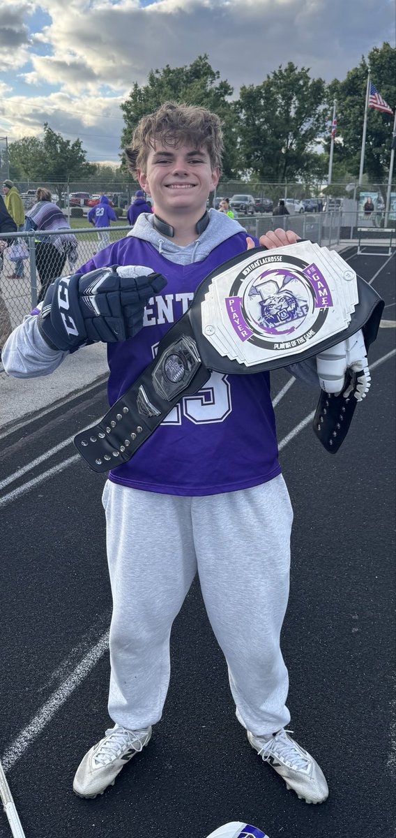 PickCentBoysLax's tweet photo. Tigers survive and advance! Player of the game is goalie Jacob Woodruff!

Great game @NThunderbolts , thanks for the hospitality! https://t.co/nDWxrMRMyW
