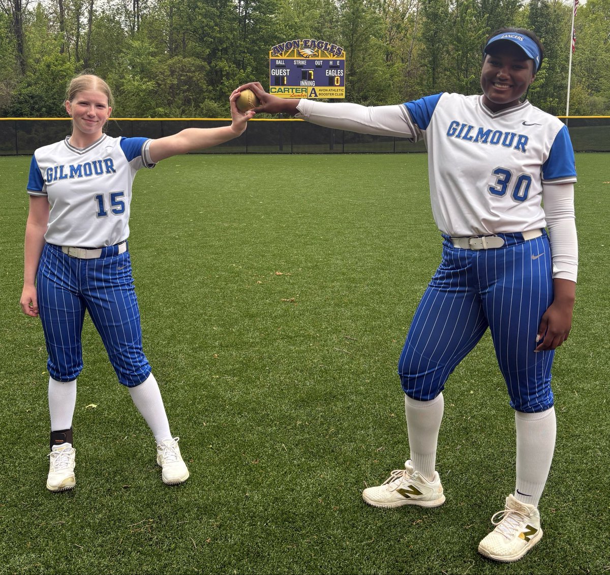 GilmourSoftball's tweet photo. Absolute battle to defeat Avon 1-0. Golden Game Balls: Camden Dreiling W w/12Ks, Hailey Gray game winning HR w/2 outs in top of 7th! #GoGA #MakeThingsHappen @nhpreps @jkampf_NH @ohiovarsity @ccscaohio @yappisoftball @Isley23 @JacobHansen_12 @campalmer55 @GALancerAD https://t.co/03fYKnlH85