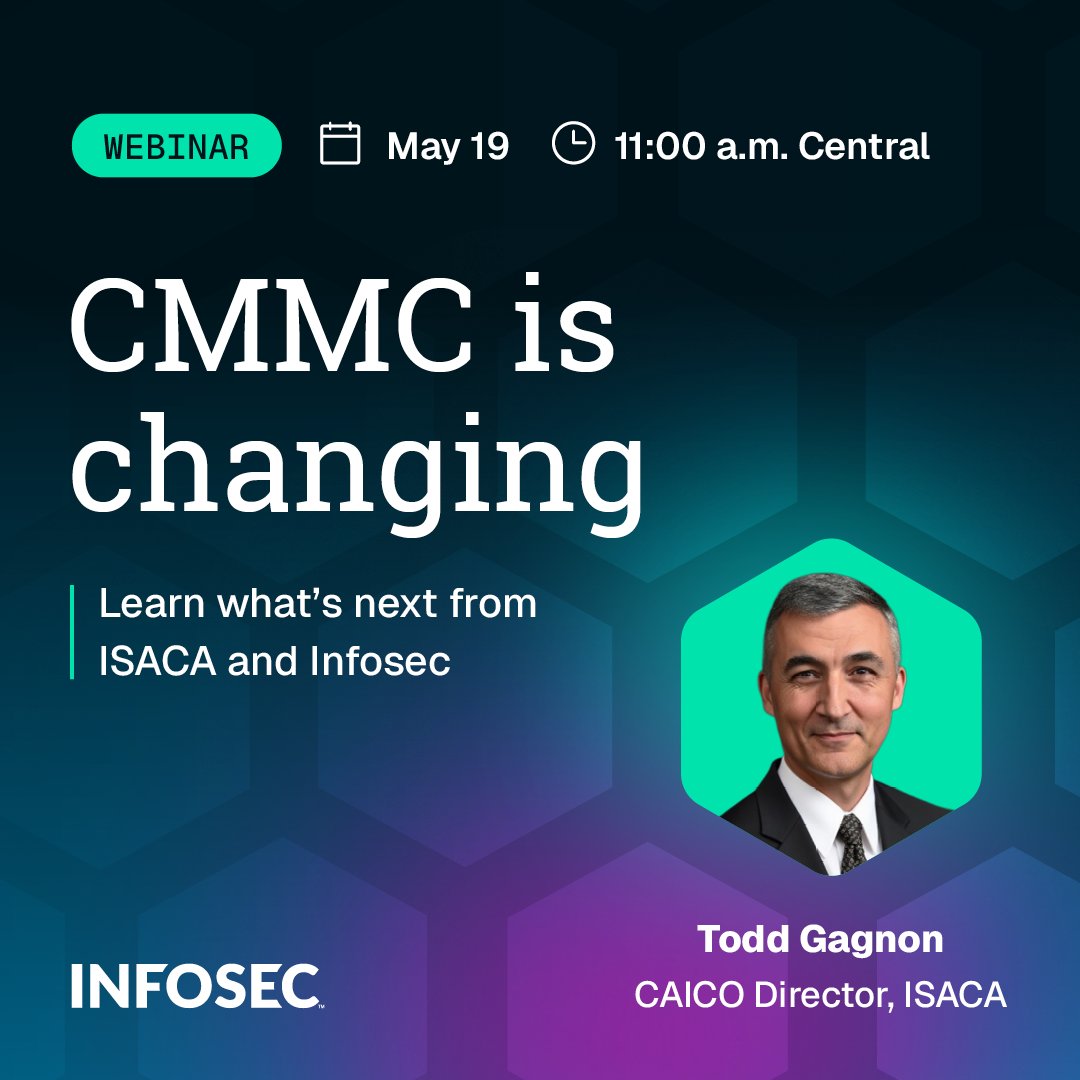 InfosecEdu's tweet photo. CMMC is evolving and the demand for qualified professionals is growing fast. 🔐

If you're pursuing a CMMC certification or looking to better understand the evolving landscape, this is a session you won’t want to miss.

Reserve your spot now: https://t.co/FSLHuHNhUP https://t.co/hIrXja7VeP