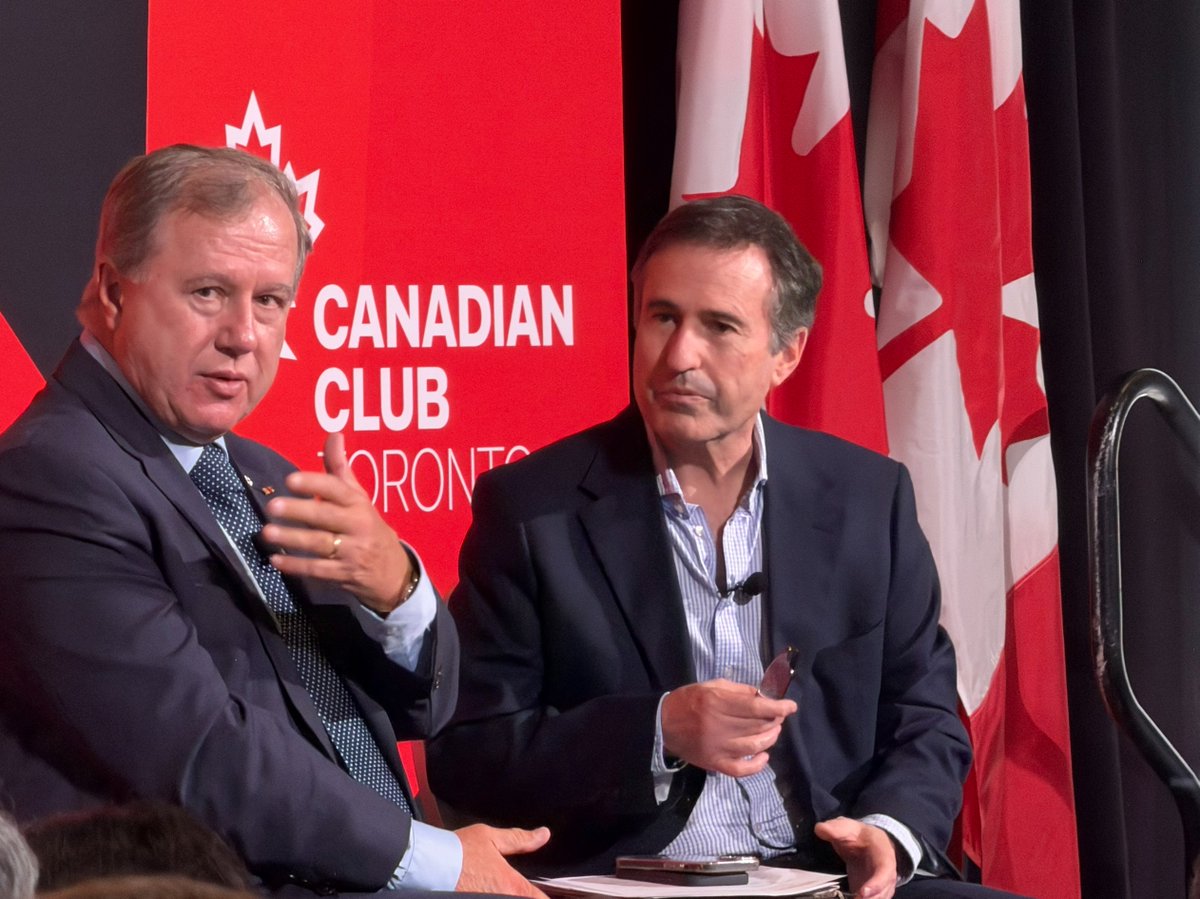 SteveOrsini's tweet photo. An exceptional discussion between Tom Jenkins and John Stackhouse on Agentic AI, enterprise transformation, data sovereignty, and the urgent need for Canada to step up.  Big shout out as well to Shannon Bell, who co-author the book entitled the Agentic AI Genome for Canada who will continue this important conversation at the @Empire_Club launch of COU’s AI Task Force Report on May 29. #AI #AgenticAI    @MartinBasiri @StackhouseJohn @OpenText @OntUniv https://t.co/OU27ZbZAJV