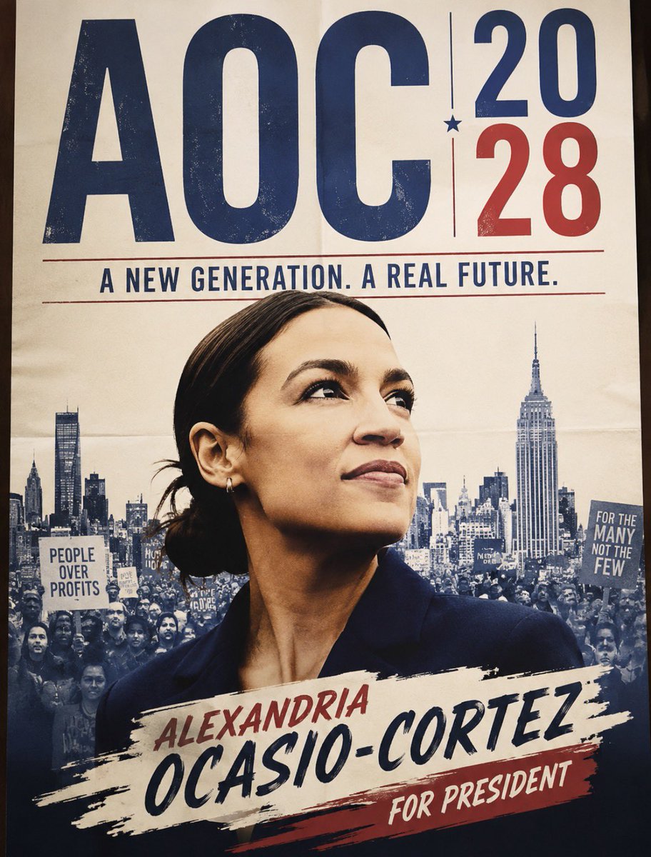 AOC FOR PRESIDENT 2028 tweet media