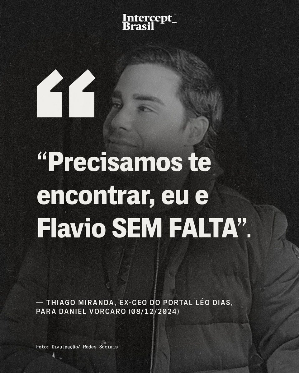 TheInterceptBr's tweet photo. Os diálogos inéditos obtidos pelo Intercept envolvem também o deputado federal Mário Frias, o empresário Thiago Miranda – ex-CEO do portal Leo Dias – e o advogado Fabiano Zettel. https://t.co/kEZposugXJ