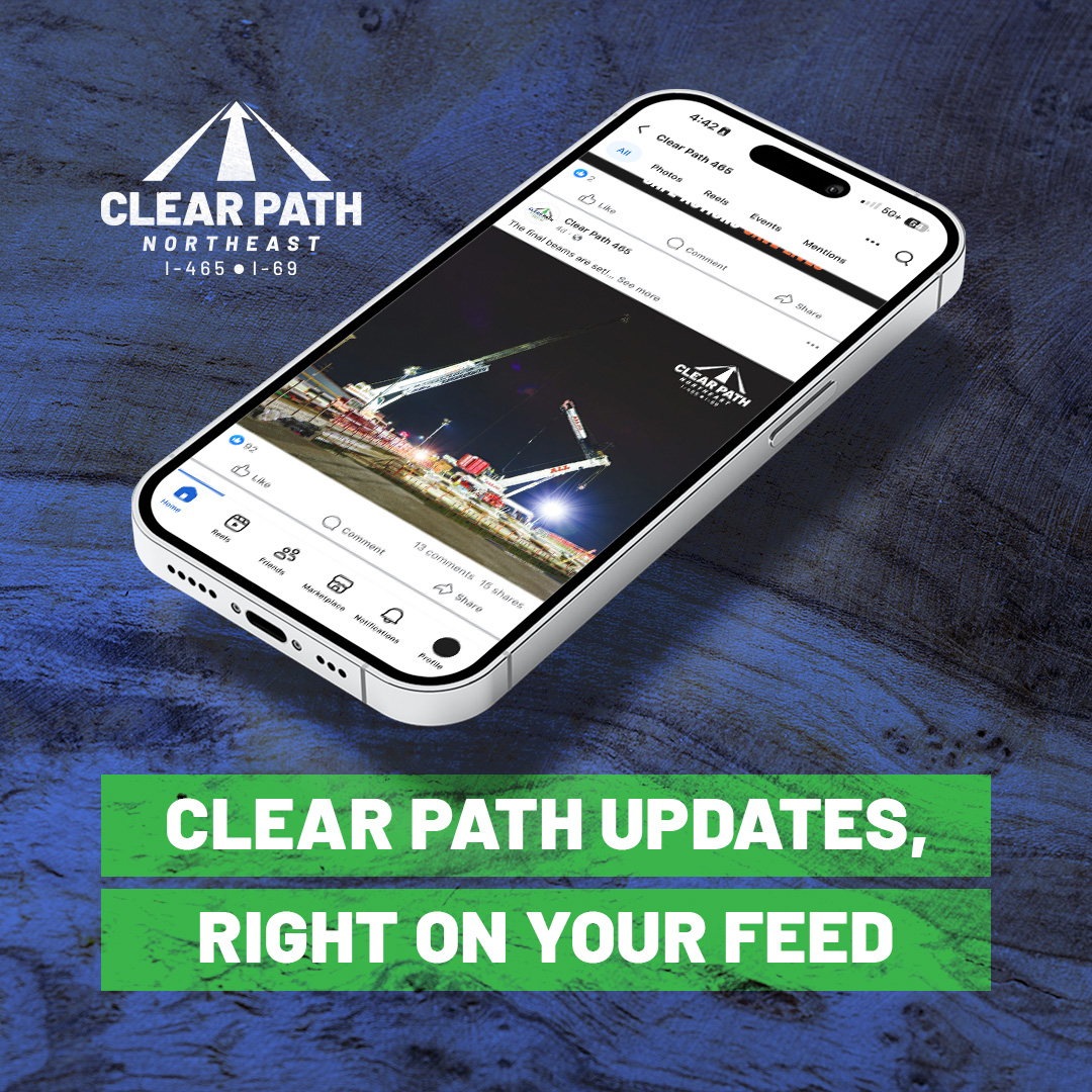 ClearPath465's tweet photo. Don’t miss a Clear Path update. 

Turn on post notifications to stay up to date on the latest construction progress, traffic shifts, and what’s coming next along the corridor. https://t.co/OqesZI7T1q