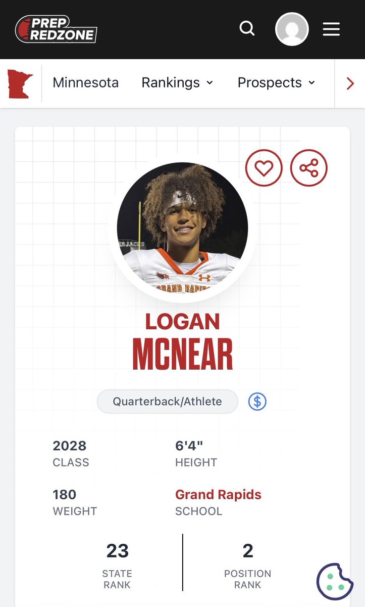 Logan_McNear's tweet photo. Thank you for the ranking!
@PrepRedzoneMN @OJW_Scouting https://t.co/Zoq16B5Nby