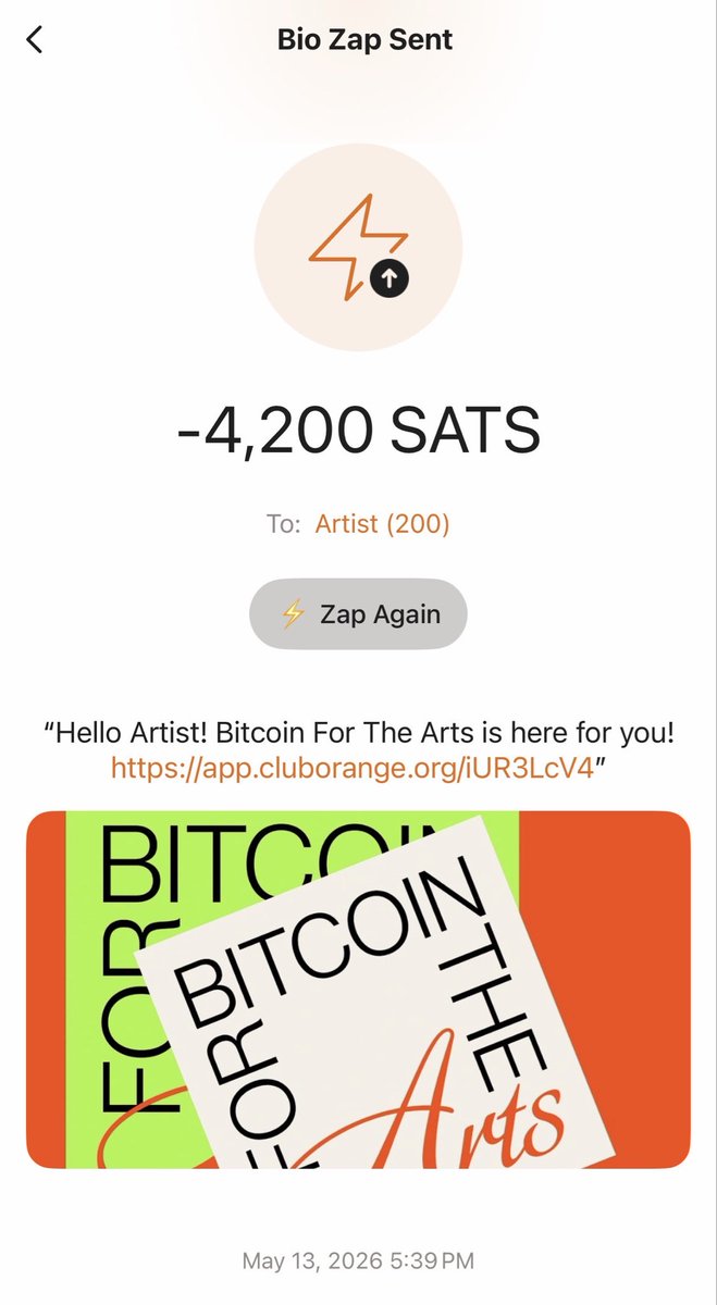 Bitcoin For The Arts tweet media