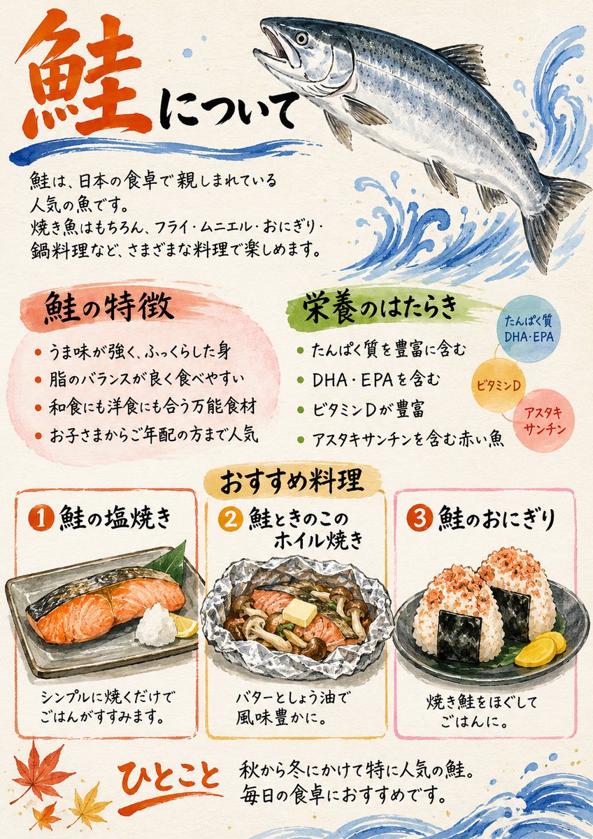 ご存知ですか？ 鮭のいろいろ