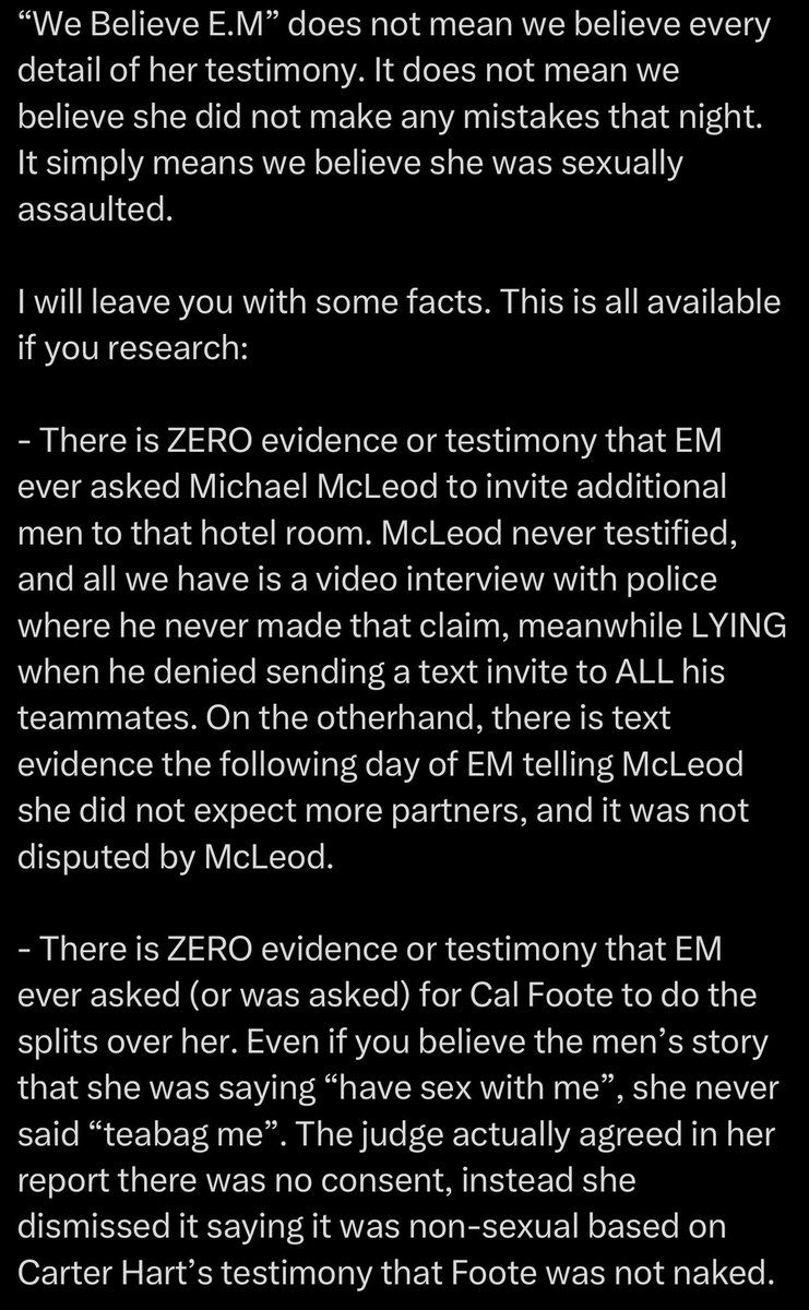 WeBelieveEM's tweet photo. @puckempire Hart lied on the stand. He committed perjury and helped Cal Foote and Michael McLeod escape justice. Win or lose, he will always be a scumbag https://t.co/410m70ABUL
