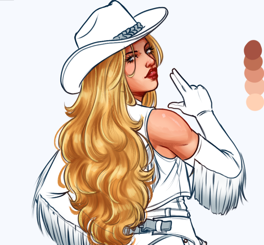 Padawan_Carol's tweet photo. Cowgirl Emma 💙 #sketch https://t.co/9rKOjRkmm9