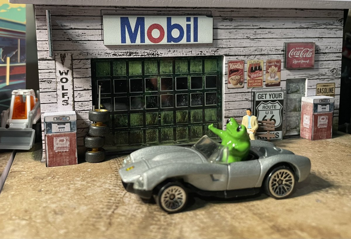 Look who's cruising in my 2001 Hot Wheels Ferrari 250! Karl-kun