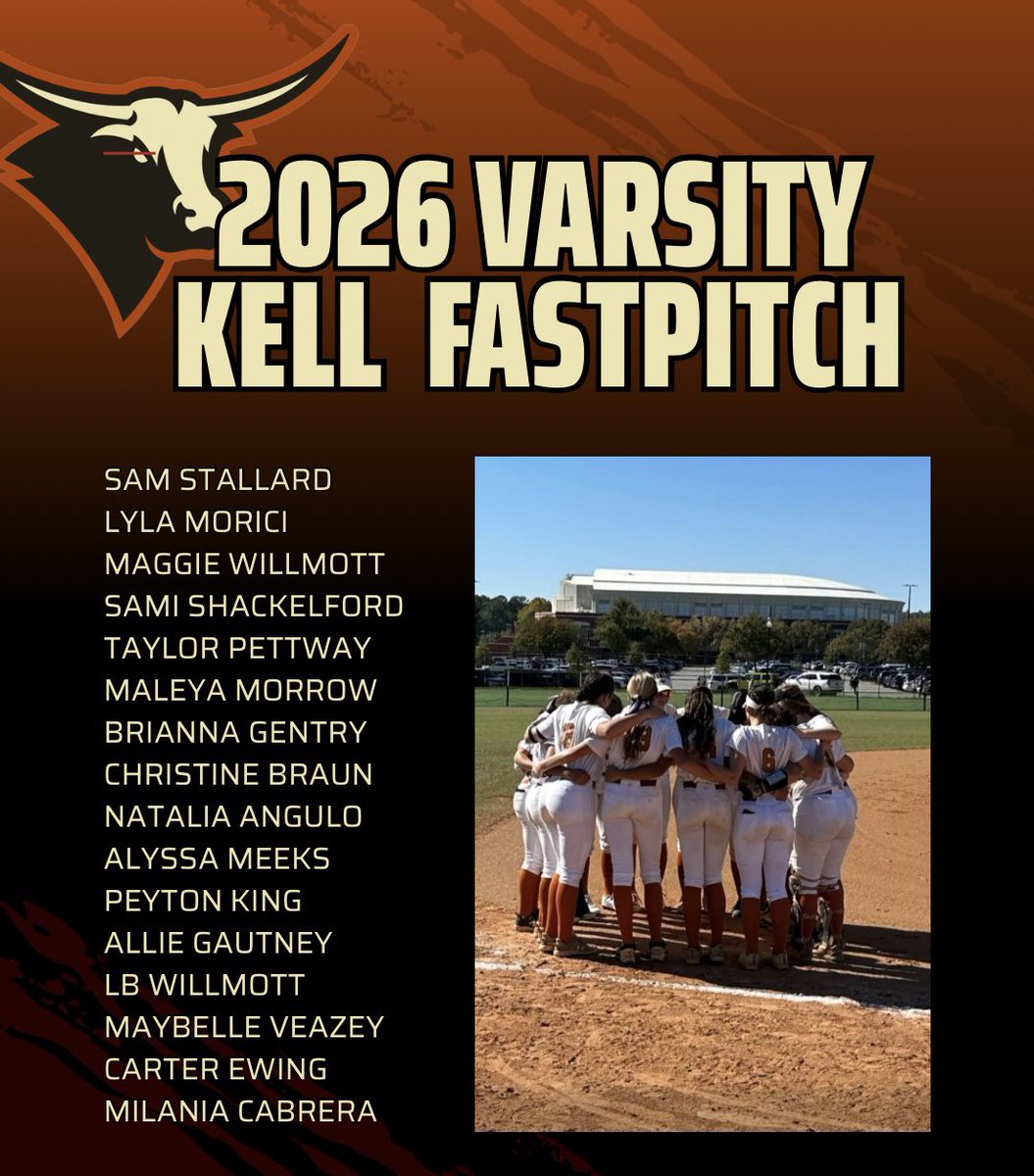 KellSoftball's tweet photo. Congrats to all the girls who made the Kell High School Fastpitch team! We are excited to see what this group accomplishes this season — go make the most of it and compete your tails off! 🥎👏 #unfinishedbusiness🔥 https://t.co/RM1Flpko3j