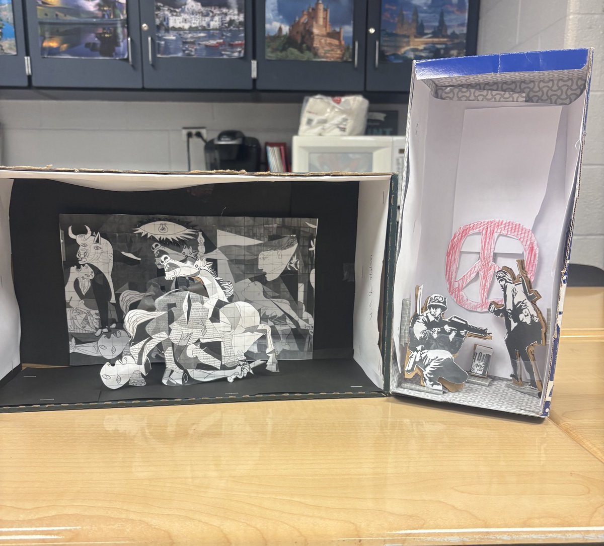 BVNW_Educators's tweet photo. Students in Honors Spanish with Profe Martens created 3D art representations to compare classic Spanish art with more contemporary pieces. Students communicated their comparisons to practice their Spanish &amp; share their favorite pieces of art history. So much talent! https://t.co/xwndcZdYMZ