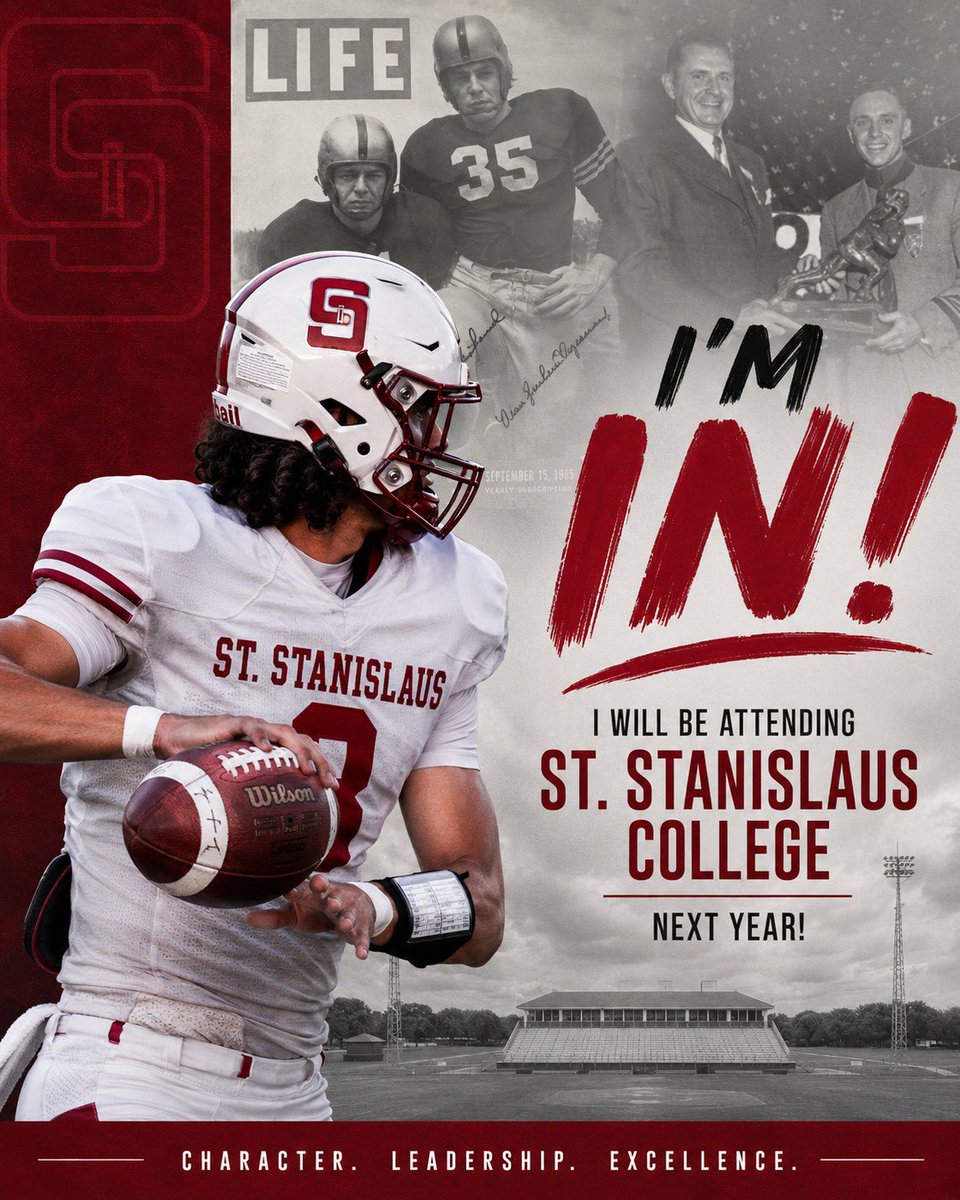 bernard_ma92830's tweet photo. Im happy to announce that i will be pursuing my football and academic career at Saint Stanislaus, in Mississipi.Thankful for my parents,coachs and friends for being there for me @CoachGerry10 @theqbmovement @glezi32 @CoachSpringer_ @CoachG_HC https://t.co/LuKnmEkkDt