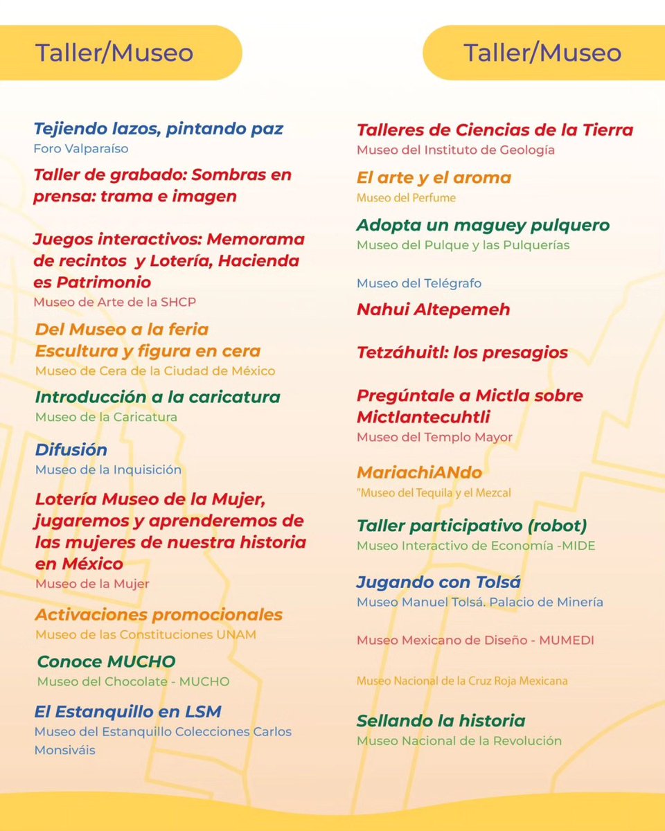 map_mexico's tweet photo. ¡Este #findesemana celebraremos los museos en Monumento a la Revolución!🥳
Acompáñanos en la 4a Feria de los Museos del Centro Histórico #CDMX.
👉¡Tendremos talleres increíbles por cada museo!
📆Domingo 17 de mayo | 11 a 17 h
🎟#EntradaLibre 
 #DIM2026 https://t.co/AzjIsdizFF