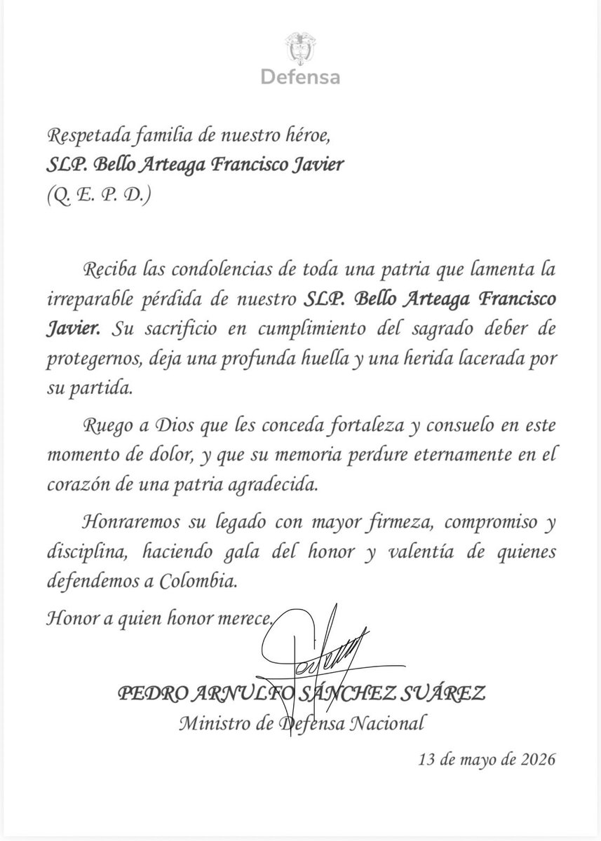 Pedro Arnulfo Sanchez S. Orgullosamente Colombiano tweet media