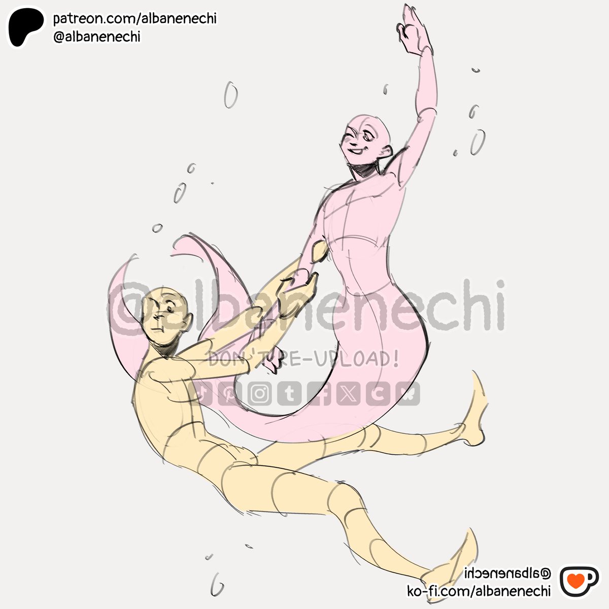 albanenechi ✦ bases & poses for reference tweet media