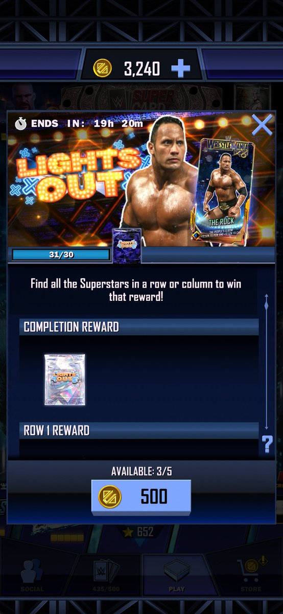 JamieBisson248's tweet photo. @WWESuperCard clearly something is wrong with the lights out, 31 picks, need 30 yet I haven’t received the pack, sort it out please #wwesupercard https://t.co/DKCSlhB3dz