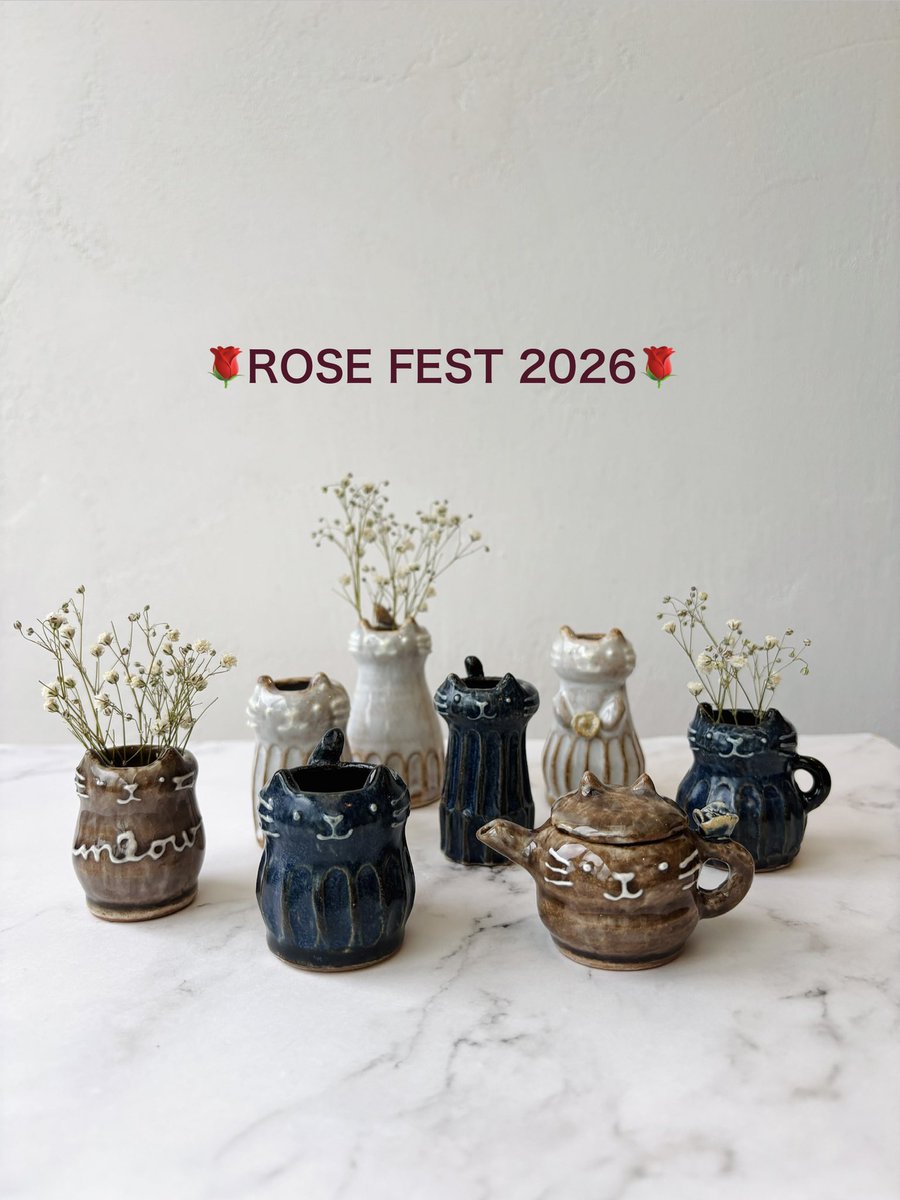 lion_pottery12's tweet photo. 今週末は町田🌹
#ROSEFEST
 #ライオン窯の十二月 https://t.co/4PuvvONe3K