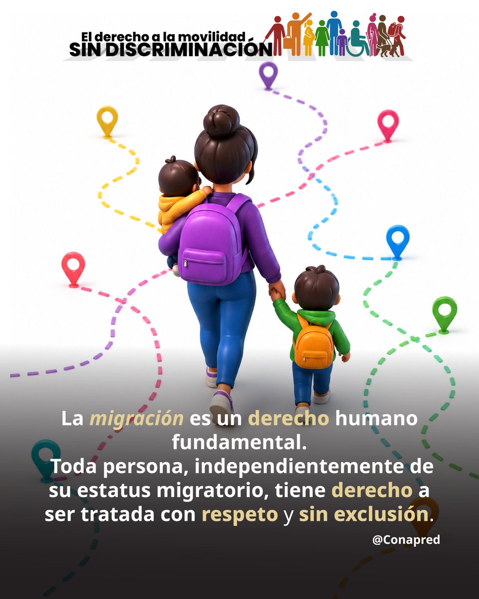 CONAPRED's tweet photo. 🌎Eliminemos las narrativas excluyentes hacia las personas en movilidad.

#MéxicoEsDerechos #Movilidad https://t.co/9Ox0ZlXEMP