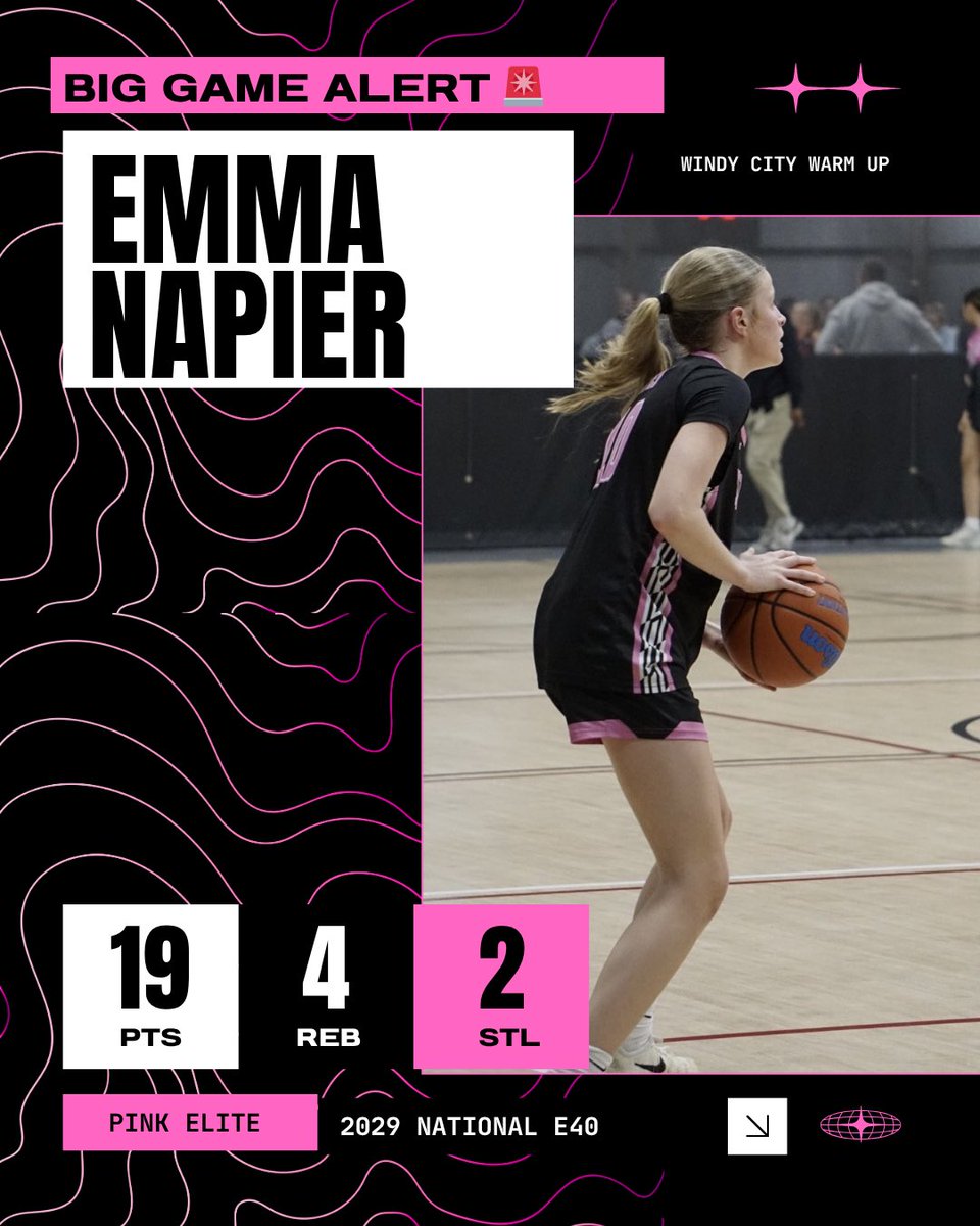 pinkeliteclub's tweet photo. BIG GAME ALERT 🚨 EMMA NAPIER was on 🔥 vs MFO! Made the BUCKETS COUNT! WE SEE YOU EMMA👀 #pinkelitebasketball #pinkelitefamily #raisethebar @emmaln1020 @Elite40League https://t.co/LSuj5ahN62