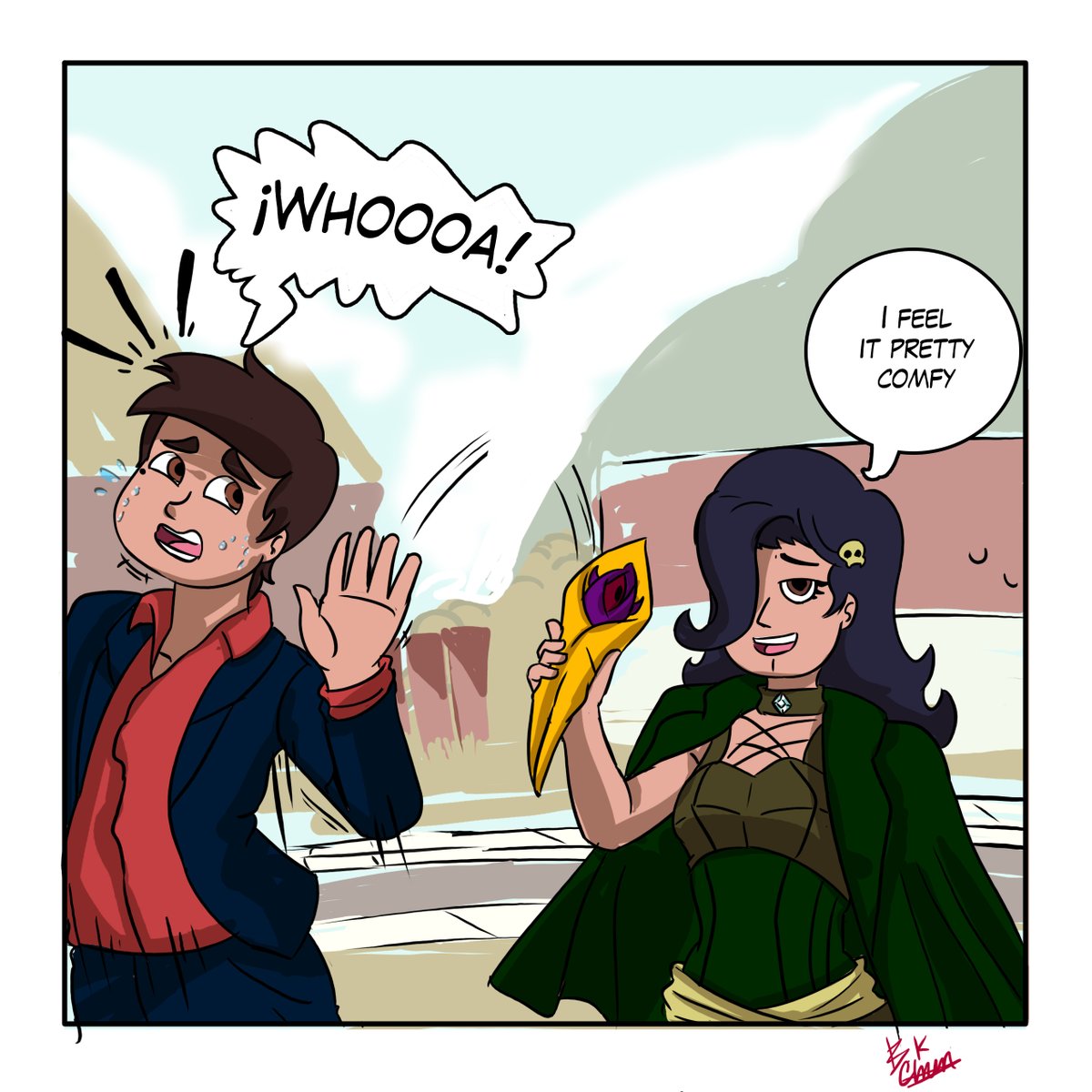bkchan2's tweet photo. New fan comic!
Now I remember why I stopped drawing backgrounds...

#svtfoe #Janna #Star #Marco #Manna #Janco https://t.co/Mmu2ZI3fjs