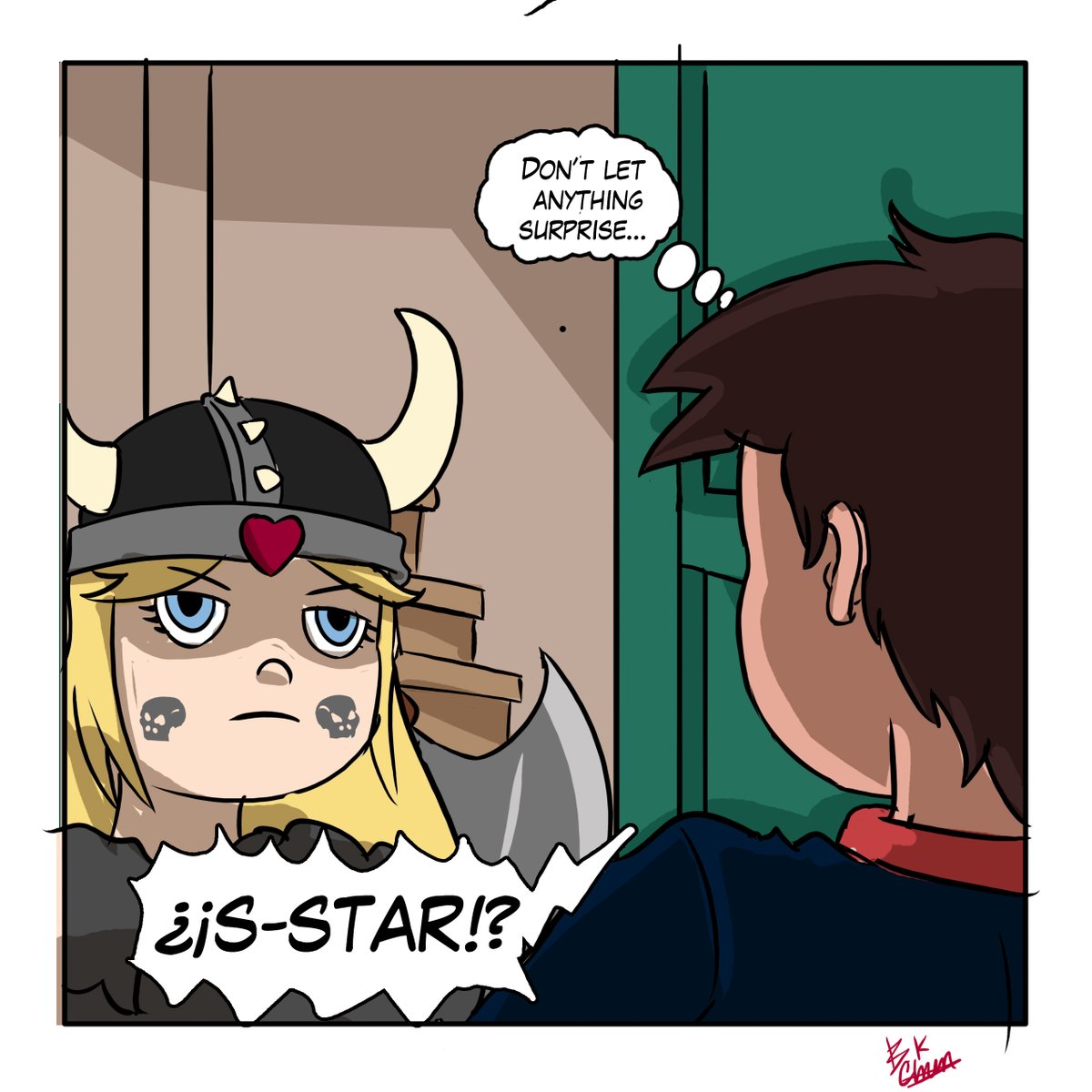 bkchan2's tweet photo. New fan comic!
Now I remember why I stopped drawing backgrounds...

#svtfoe #Janna #Star #Marco #Manna #Janco https://t.co/Mmu2ZI3fjs