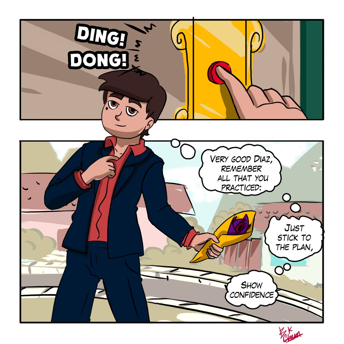 bkchan2's tweet photo. New fan comic!
Now I remember why I stopped drawing backgrounds...

#svtfoe #Janna #Star #Marco #Manna #Janco https://t.co/Mmu2ZI3fjs