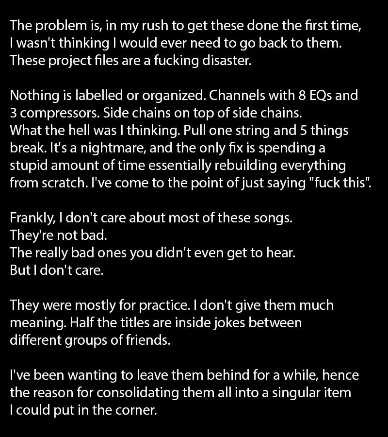 EXKazmer's tweet photo. tldr - im deleting everything on my bandcamp and youtube next week
but not in a sad way https://t.co/vfoCah5IUG