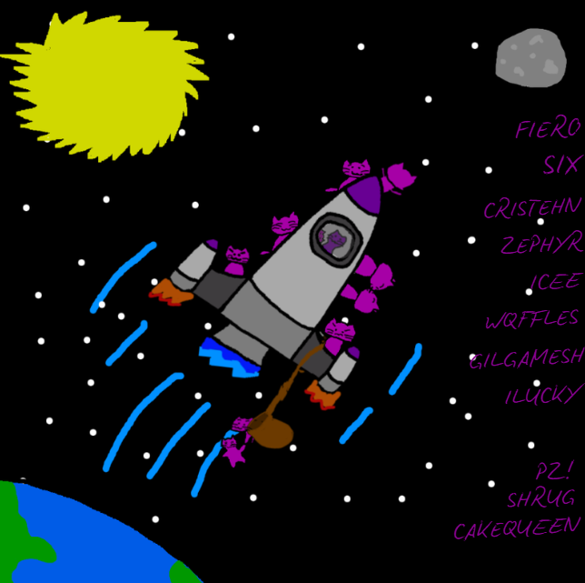 SpaceySpaceCats's tweet photo. 🌑 The cats take it to the moon! It's playoffs time! 🌑
🌙 2 months of hard work comes down to this 🌙  

UBR1 Tonight 9pm EST vs Sons of Neighbornuts https://t.co/ZyQUb5Lpdg