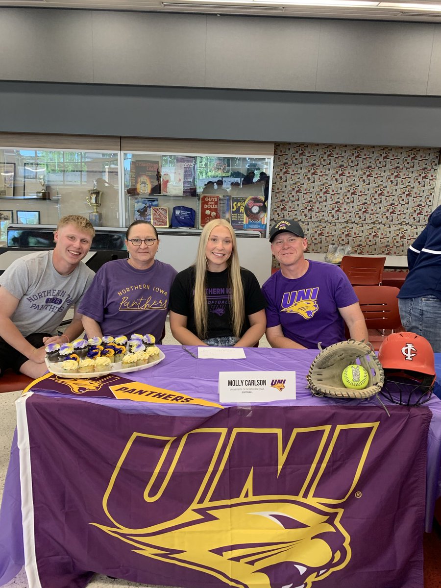 ICCityHighSB's tweet photo. Congrats to Molly Carlson on signing with UNI softball today. Go be great!! #elevateandcelebrate https://t.co/o3sEZcjFeJ