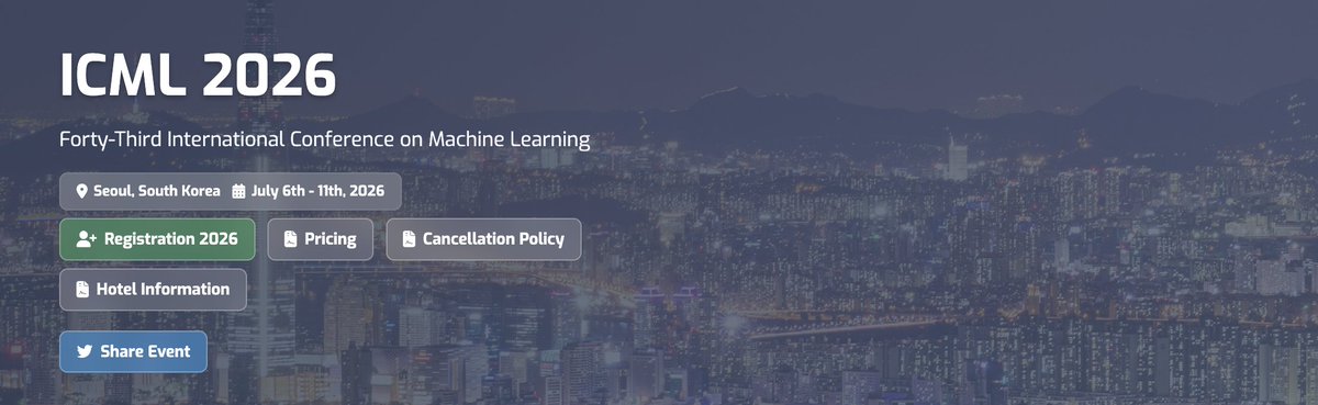 HU_LMD's tweet photo. 機械学習分野のトップ国際会議ICML 2026において，当研究室の李 広 助教がGold Reviewer Awardに選ばれました．誠におめでとうございます．

ICML 2026は，2026年7月6日から11日まで，韓国・ソウルにて開催予定です．

#ICML2026 https://t.co/IJyjtq0a76