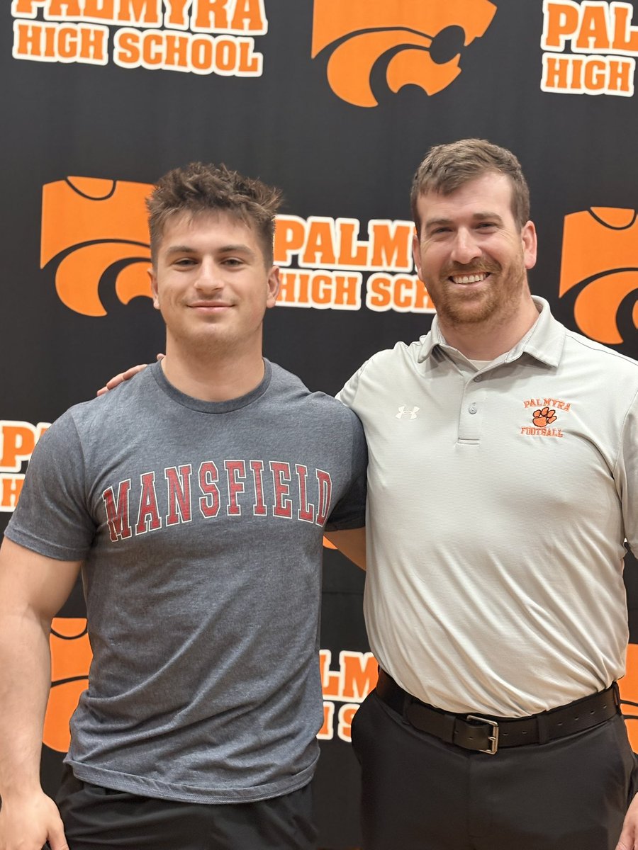 PalmyraFootball's tweet photo. Congratulations to Riley Litzenberger (Westminster College) and Jake Schelhorn (Mansfield University). We are very proud of both of these young men and how they have represented our football program, and excited to see them excel with their next chapter! https://t.co/jrqByHqSYj