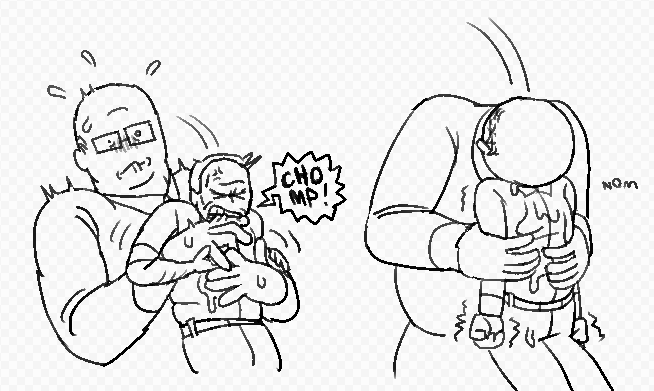 somethingliker's tweet photo. continuation of that &amp; vore internals ...
he bites back lol https://t.co/mgWeSmNw0M