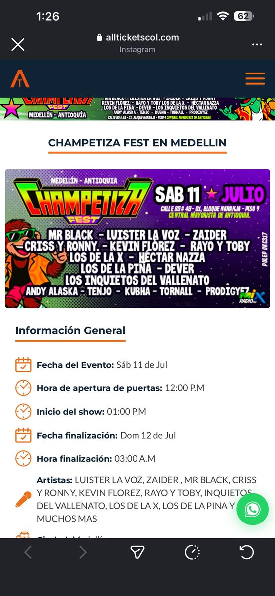 VictoriaRedHot's tweet photo. De cumpleaños recibo boletas para ir a ver a Luister en champetiza fest el sábado 11 de julio  y gracias https://t.co/E69G3UrSp0
