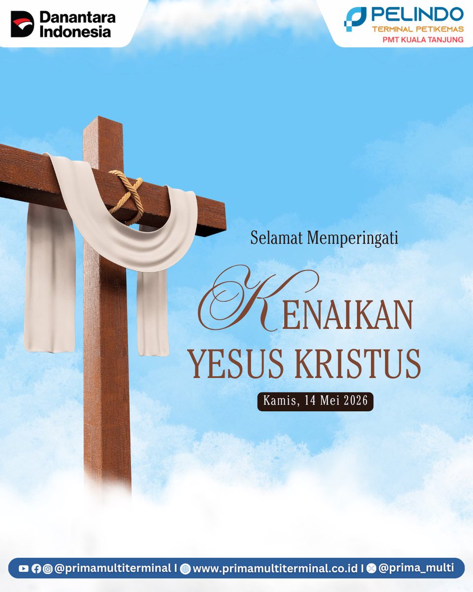 prima_multi's tweet photo. Selamat memperingati Kenaikan Yesus Kristus.

Kiranya damai dan kasih Tuhan senantiasa memenuhi hati, membawa harapan baru dan sukacita dalam setiap langkah kehidupan. https://t.co/gaX4QBPsV5