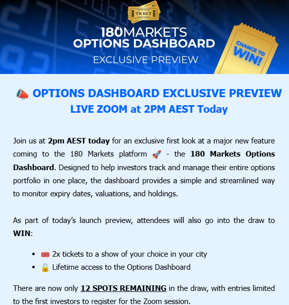 StarDestr0yer's tweet photo. Great to see @180Markets create a platform for its customers to manage options!  Yet to see it... but I certainly know it will be of interest to many who hold lots of alternative options! https://t.co/s9uYKrHnVP