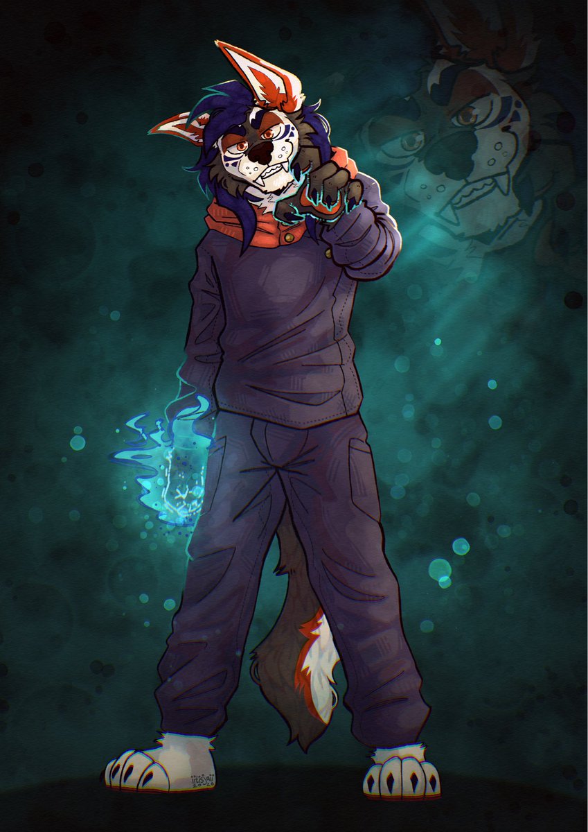 jetthefolf's tweet photo. Been wanting a JJK comm for so long now🥰 @iitisjaii did such a good job

#furryart #furry #jujitsukaisen #anime https://t.co/QzKkJ9ZiCW