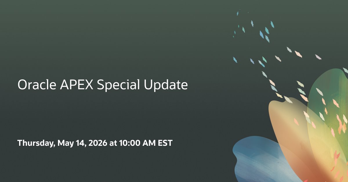 Oracle APEX tweet media
