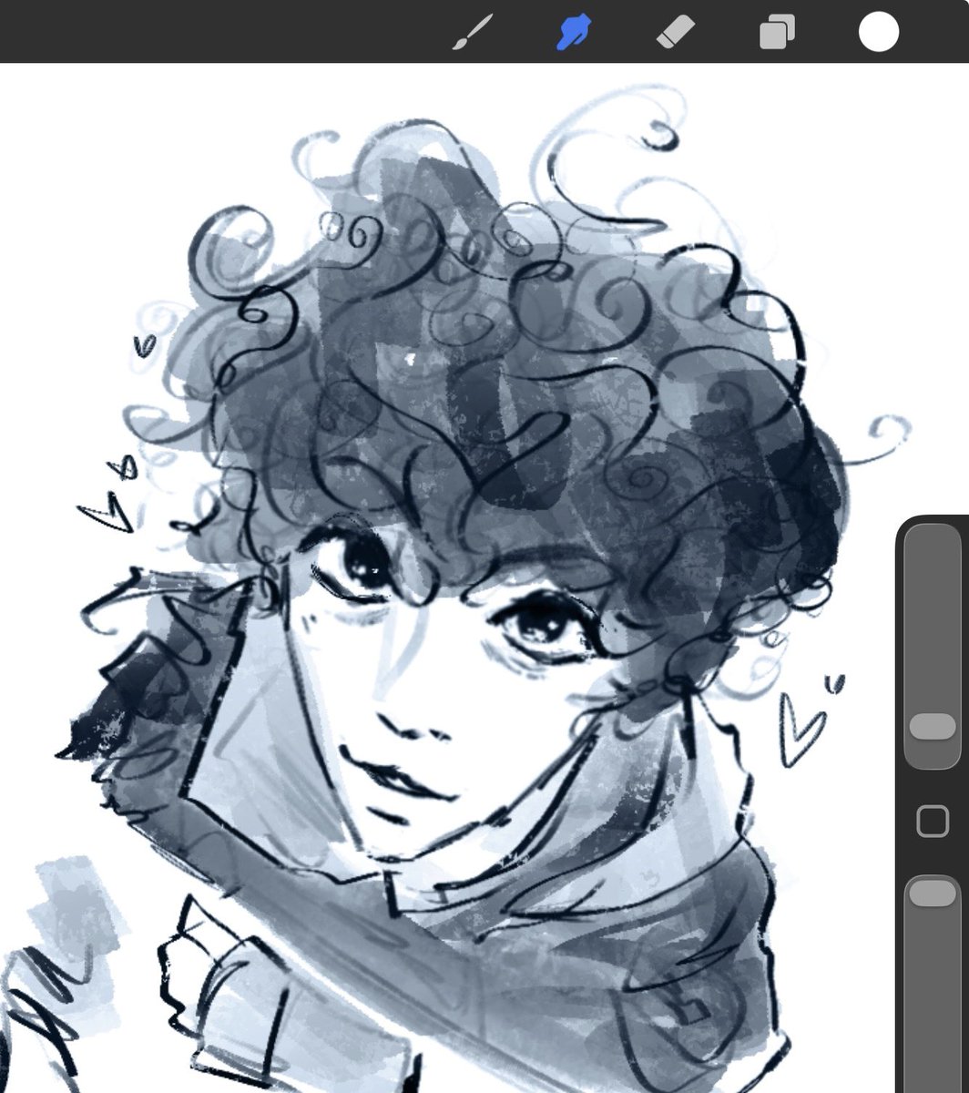 koomyungs's tweet photo. curly jae doodle from yesterday https://t.co/kCgm66DVly