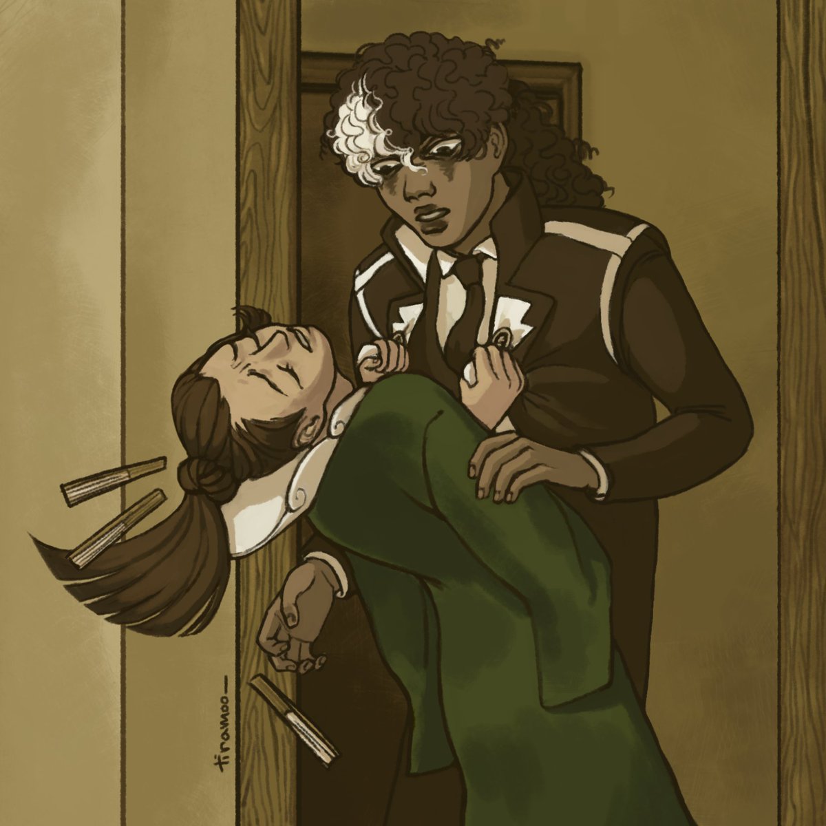 tiramoo_'s tweet photo. My art for the Simon Investigations zine!! @aaisimonbzine 
The zine is still available for free, check it out :] Especially check out Peepoo's fic that i drew the illustrations for!!

#SimonBlackquill #UendoToneido #AthenaCykes https://t.co/lYijDVLrkv