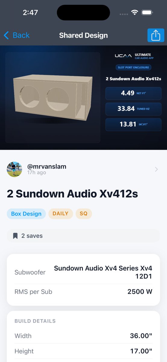 xplicittech's tweet photo. 🚗💨 UCAA 8.6 is live — and it's a big one. We just turned UCAA into a community. Head into Settings → Profile &amp; Privacy to pick your handle and start building your profile. 🔊
Update now on iOS &amp; Android
#caraudio #carstereo #subwoofers #boxbuilder #ucaa #ultimatecaraudioapp https://t.co/BP9pDSTi18