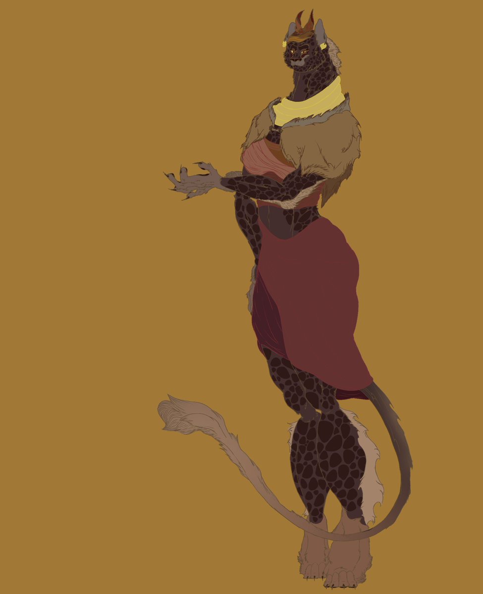 LujnAgustinaAl1's tweet photo. 🌺 Ashanti Shikara 👑 🐆
✨️ Original character design ✨️
#digitalart #fantasyartwork #furryart #fursona #furrycharacter https://t.co/Pk3qZEhn5v
