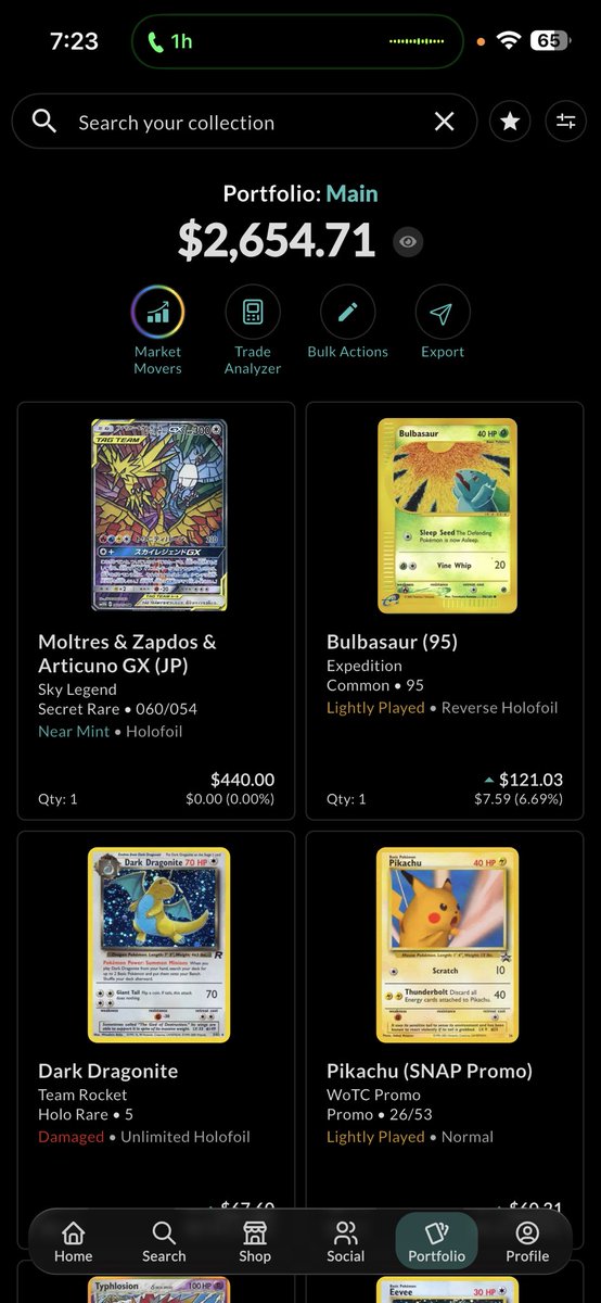 krabablast's tweet photo. Finally getting back into collecting and this portfolio app is SO NICE https://t.co/taX8aXnGTv