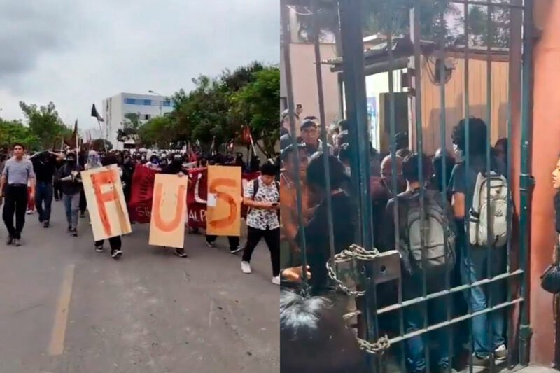 italocvillafue2's tweet photo. Los estudiantes de la PUCP y San Marcos protestan por sus derechos.

Los primeros exigen pensiones acordes a su realidad económica, mientras que los segundos rechazan que la rectora permanezca en el cargo.

Las autoridades no parecen estar a la altura de instituciones que se presentan como referentes de la educación universitaria en el país.

Lo más penoso es leer comentarios como: “rojos”, “si no tienen para pagar, váyanse a otro lado” o “trabajen y estudien”.

Pareciera que en Perú reclamar por tus derechos estuviera mal visto y que agachar la cabeza fuera lo correcto. Falta empatía. El “yo” siempre por delante del “nosotros”.