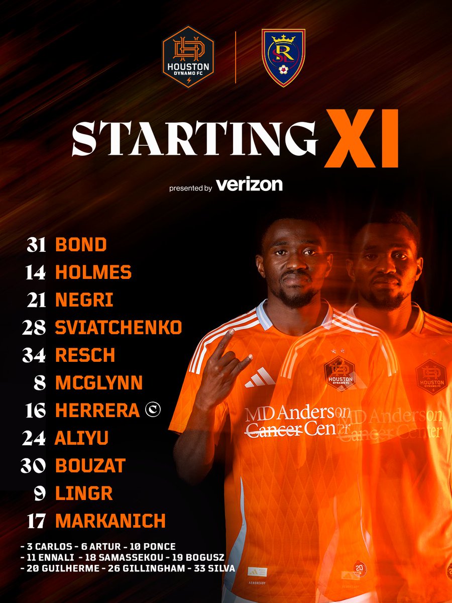 HoustonDynamo's tweet photo. Our Salt Lake Starters 🤘

@Verizon https://t.co/izwXhLADTV