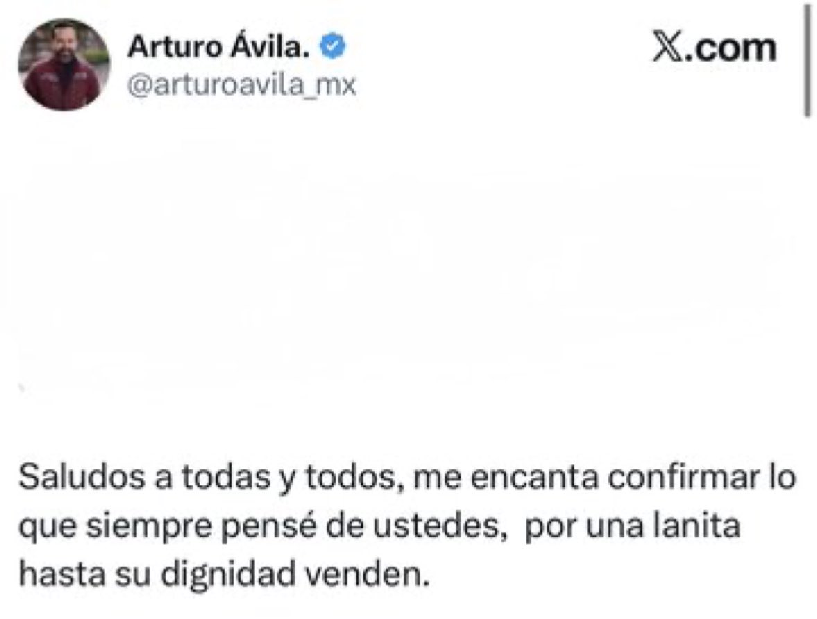 maxglezmtz's tweet photo. @arturoavila_mx @Claudiashein @LuisaAlcalde @rosaicela_ Ustedes son los traidores a la patria, no te confundas Arturo.
Ah! Y siempre hay un tweet, acuérdate, porque nosotros nos vamos acordar muy bien de todo lo que nos estan haciendo descendiente de tu progenitora canina. https://t.co/zuAac5YtEp